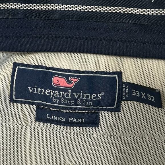 Vineyard Vines Links Pants Men's Sz 33x32 Navy Preppy Golf Casual Everyday - Picture 3 of 9